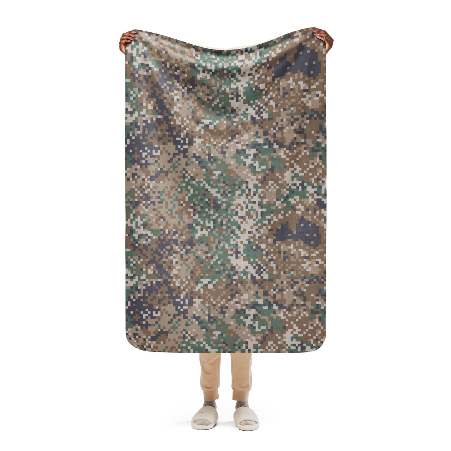 Latvian LATPAT CAMO Sherpa Blanket - 37″×57″