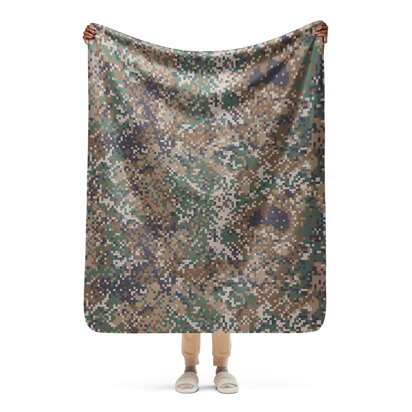 Latvian LATPAT CAMO Sherpa Blanket - 50″×60″