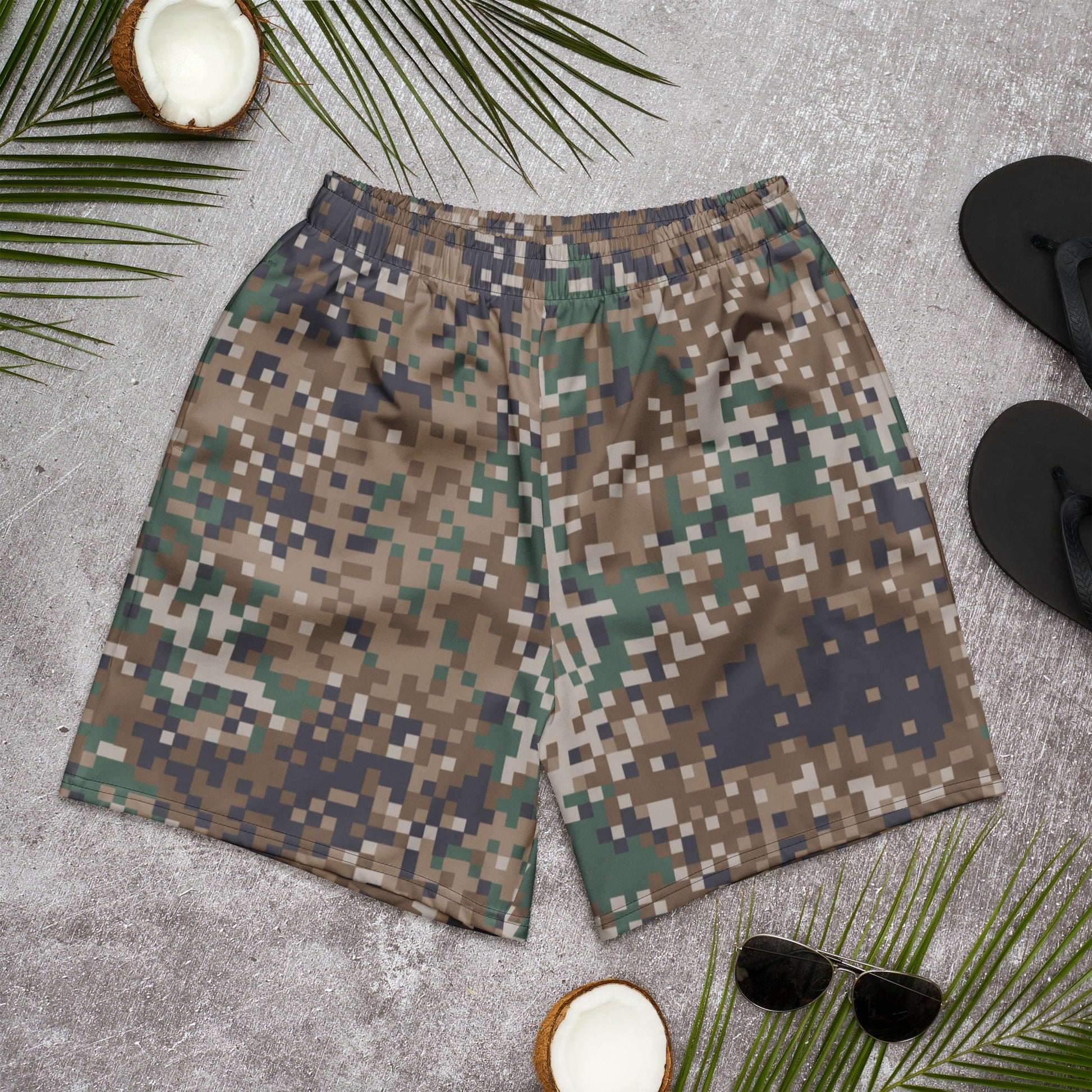 Latvian LATPAT CAMO Unisex Athletic Long Shorts
