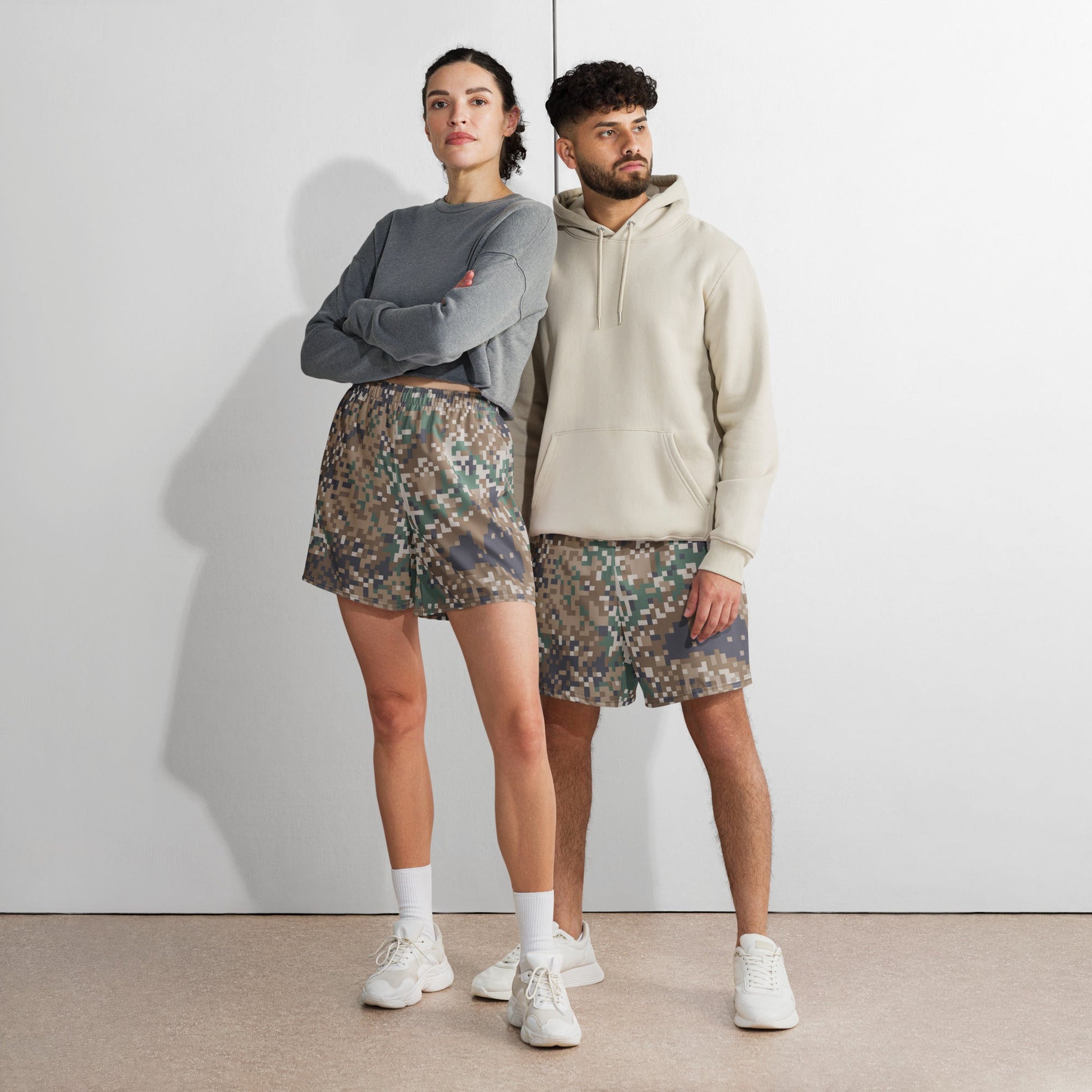 Latvian LATPAT CAMO Unisex Athletic Long Shorts