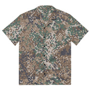Digital Baltic Transitional CAMO Unisex Short-Sleeve Button Shirt - Button-Up