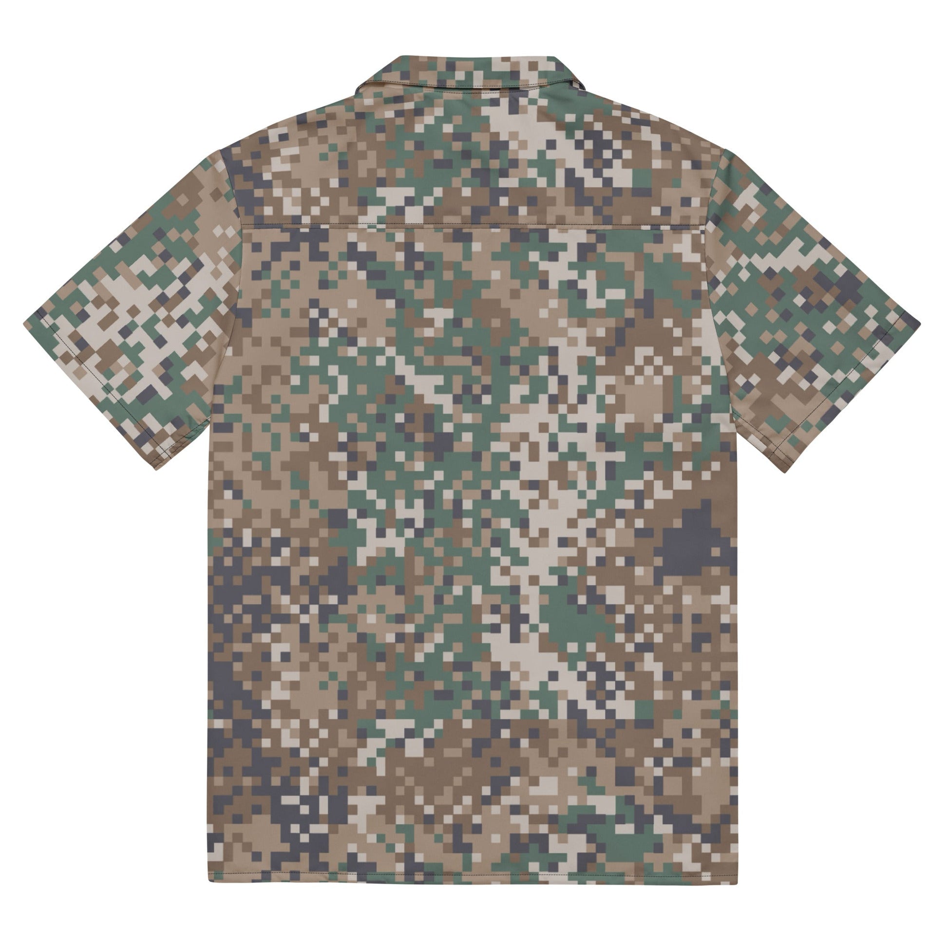 Latvian LATPAT CAMO Unisex Short-Sleeve Button Shirt