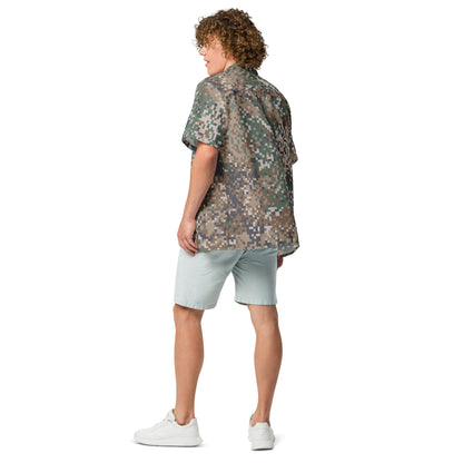 Latvian LATPAT CAMO Unisex Short-Sleeve Button Shirt