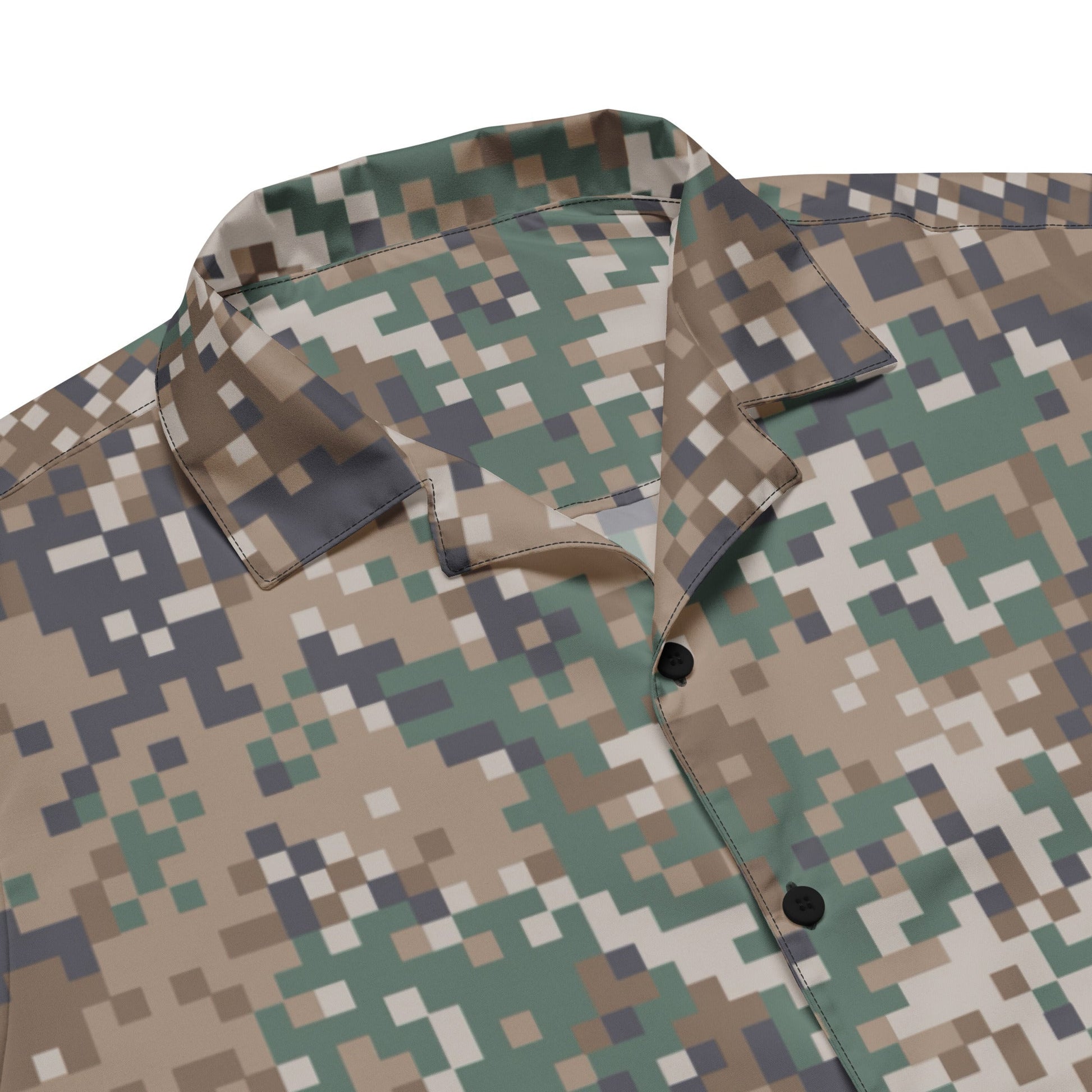 Latvian LATPAT CAMO Unisex Short-Sleeve Button Shirt