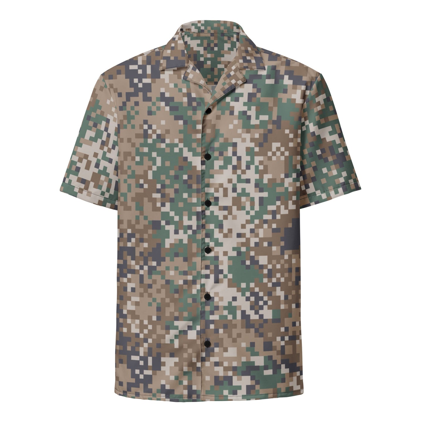 Latvian LATPAT CAMO Unisex Short-Sleeve Button Shirt