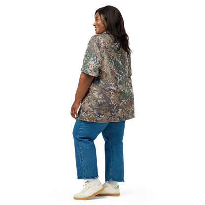 Latvian LATPAT CAMO Unisex Short-Sleeve Button Shirt