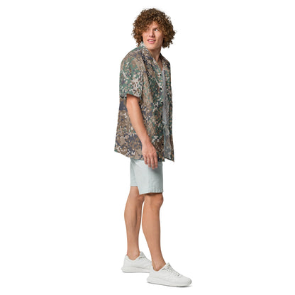 Latvian LATPAT CAMO Unisex Short-Sleeve Button Shirt