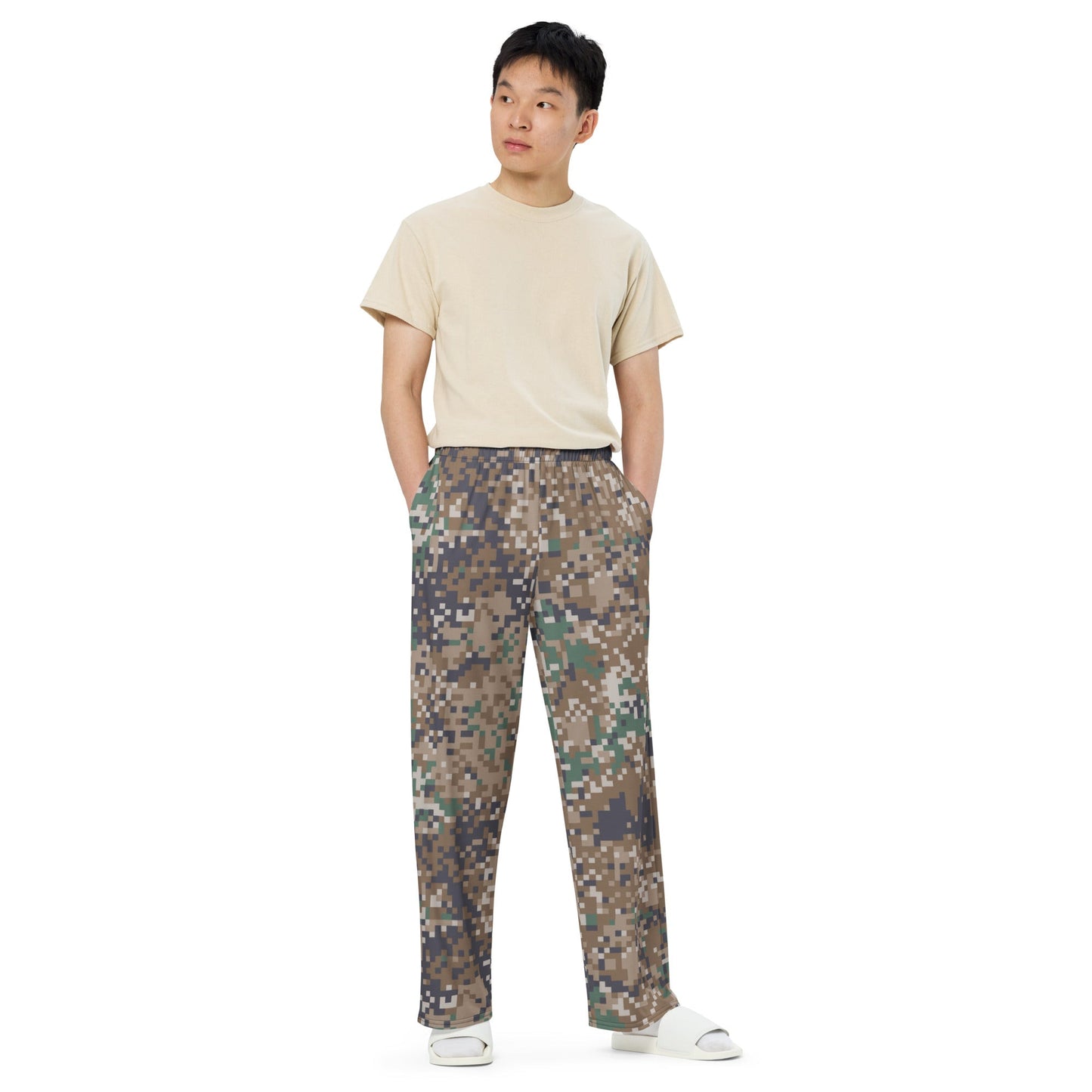 Latvian LATPAT CAMO Unisex Wide-Leg Leisure Pants