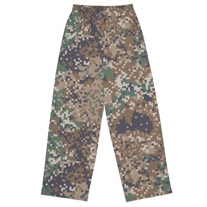 Latvian LATPAT CAMO Unisex Wide-Leg Leisure Pants