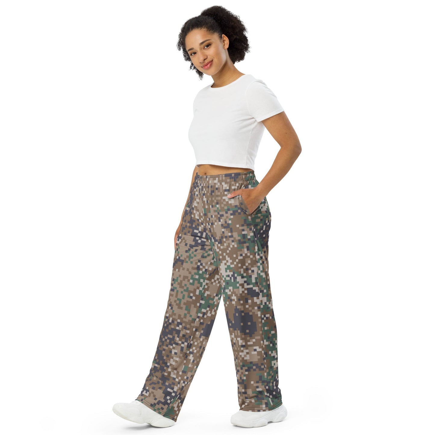 Latvian LATPAT CAMO Unisex Wide-Leg Leisure Pants