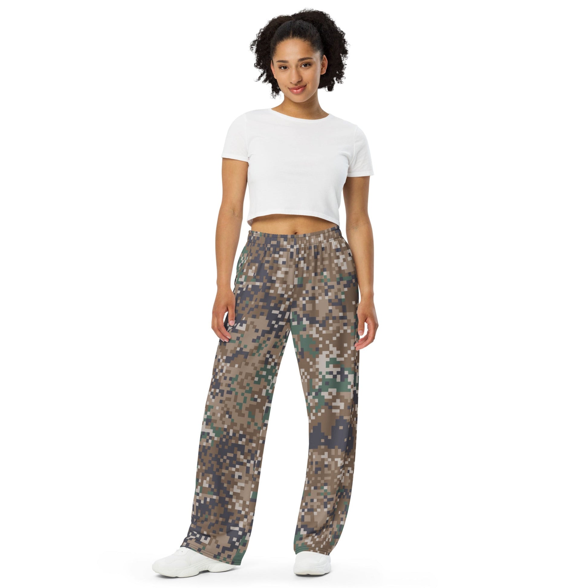 Latvian LATPAT CAMO Unisex Wide-Leg Leisure Pants
