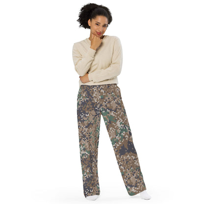 Latvian LATPAT CAMO Unisex Wide-Leg Leisure Pants