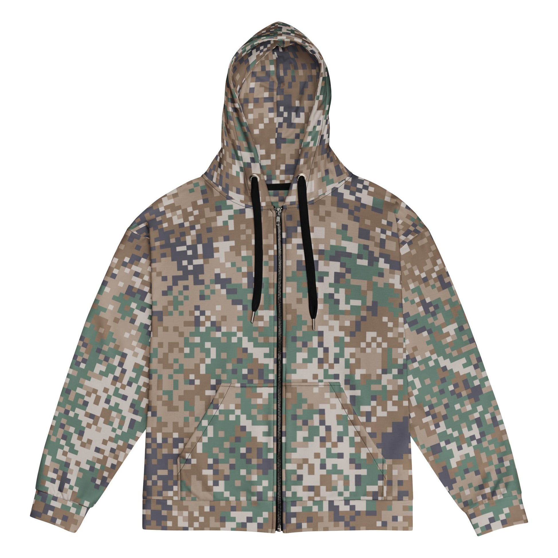 Latvian LATPAT CAMO Unisex Zip Hoodie - 2XS