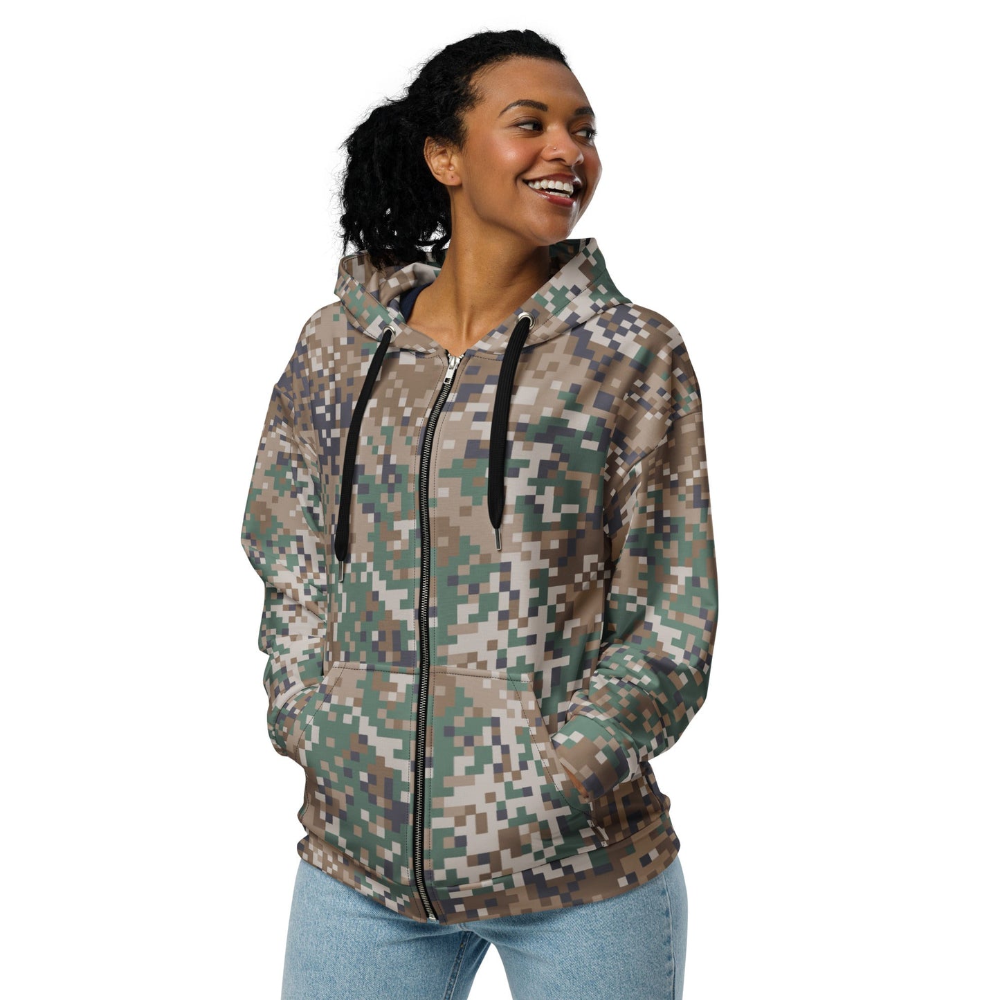 Latvian LATPAT CAMO Unisex Zip Hoodie