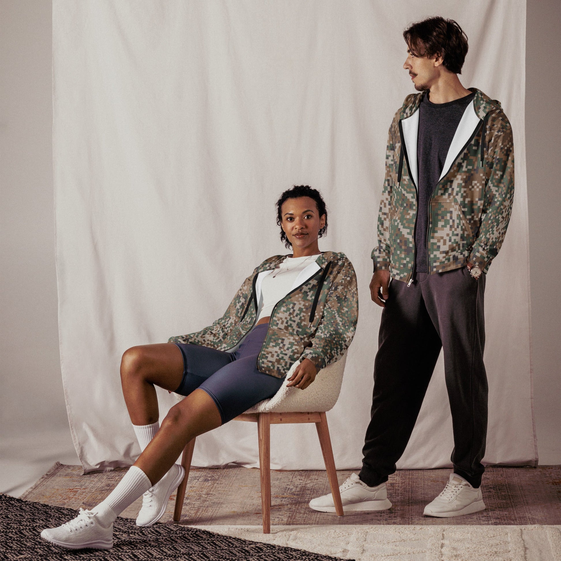 Latvian LATPAT CAMO Unisex Zip Hoodie