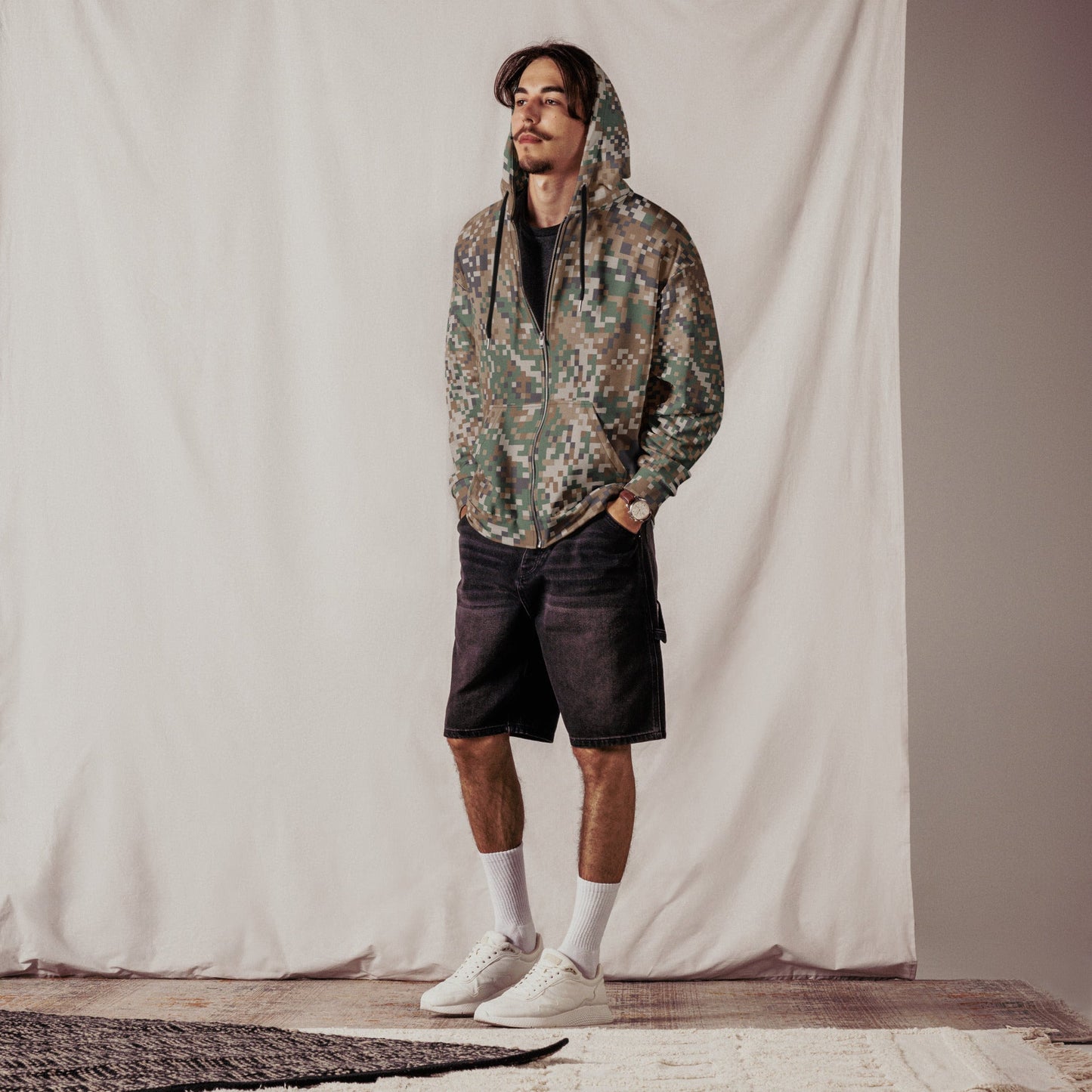 Latvian LATPAT CAMO Unisex Zip Hoodie