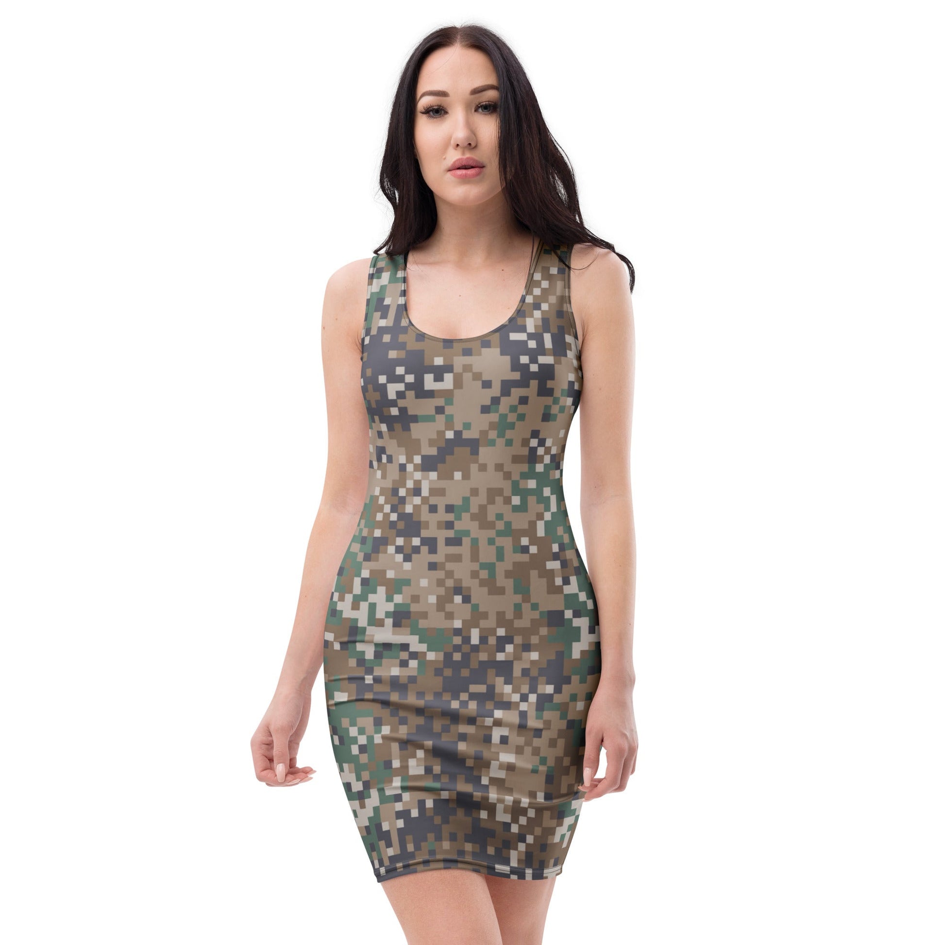 Latvian LATPAT CAMO Womens Bodycon Dress - XS