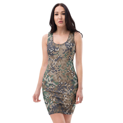 Latvian LATPAT CAMO Womens Bodycon Dress - XS