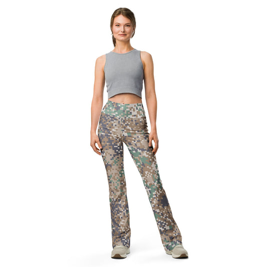 Latvian LATPAT CAMO Womens Flare Leggings - 2XS