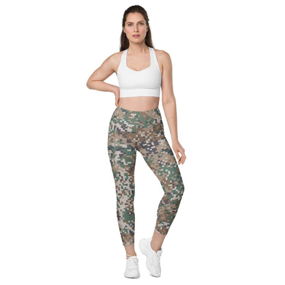 Latvian LATPAT CAMO Womens Leggings with Pockets