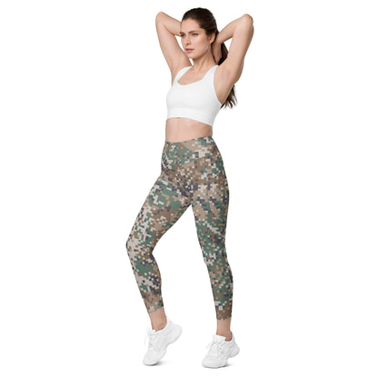 Latvian LATPAT CAMO Womens Leggings with Pockets