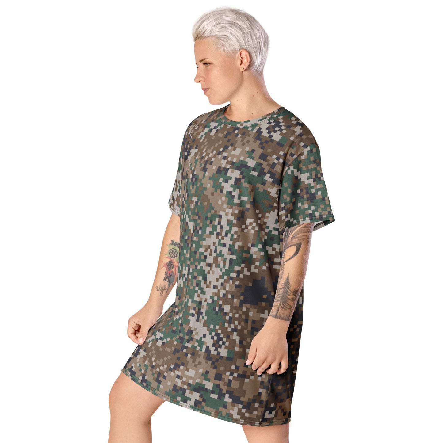 Latvian LATPAT CAMO Womens T-Shirt Dress