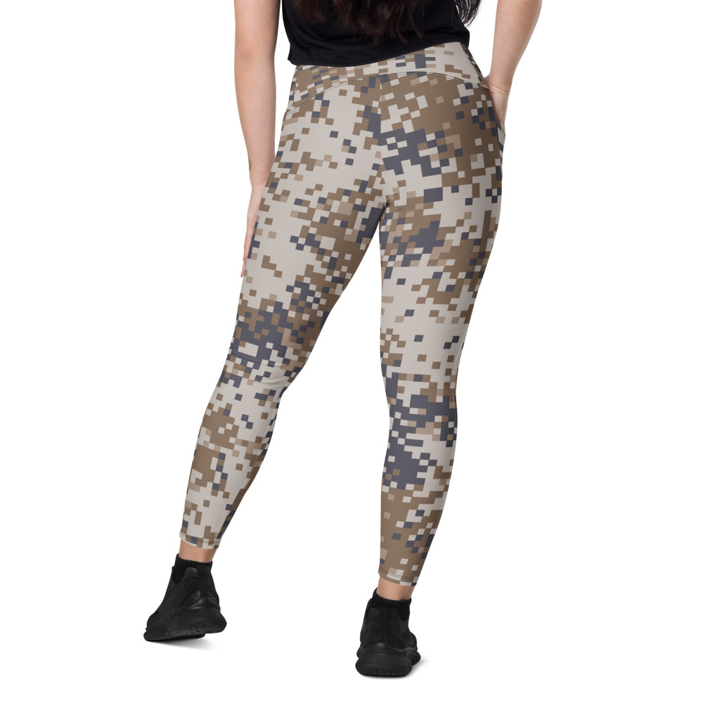 Latvian M07 LATPAT Desert CAMO Leggings with pockets - Womens With Pockets