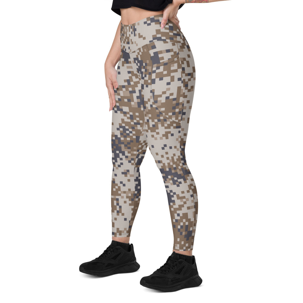 Latvian M07 LATPAT Desert CAMO Leggings with pockets - Womens With Pockets