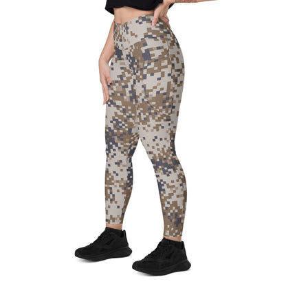 Latvian M07 LATPAT Desert CAMO Leggings with pockets - Womens With Pockets