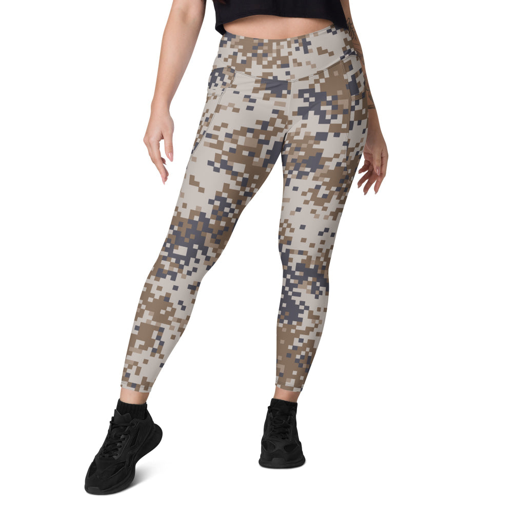 Latvian M07 LATPAT Desert CAMO Leggings with pockets - Womens With Pockets