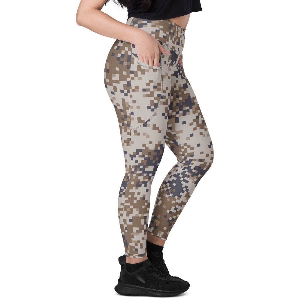 Latvian M07 LATPAT Desert CAMO Leggings with pockets - Womens With Pockets