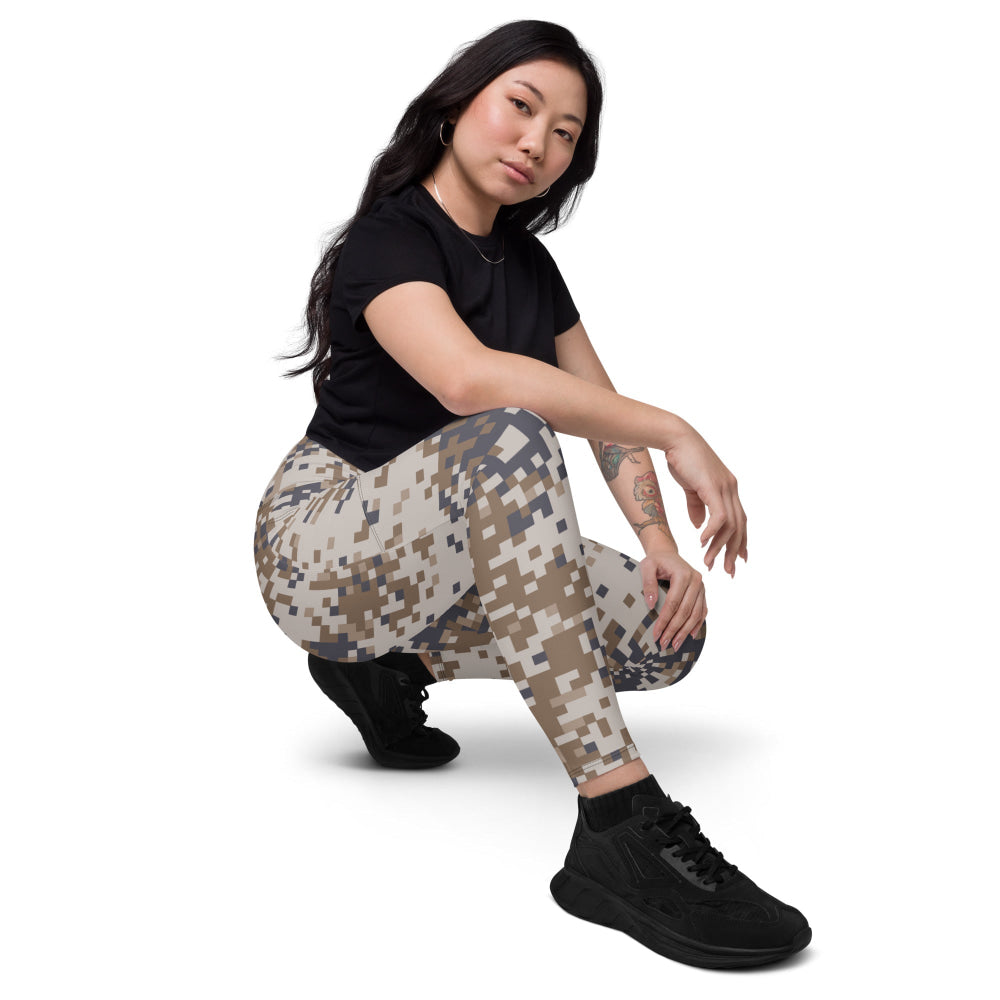 Latvian M07 LATPAT Desert CAMO Leggings with pockets - Womens With Pockets