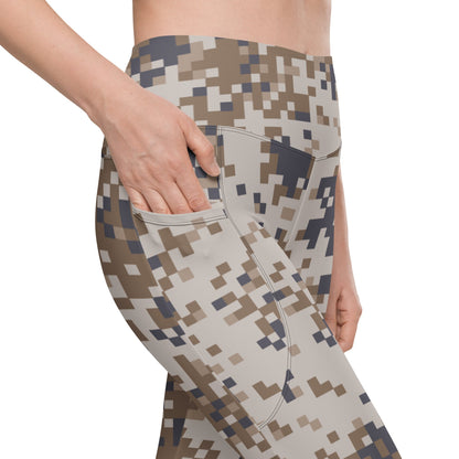 Latvian M07 LATPAT Desert CAMO Leggings with pockets - Womens With Pockets