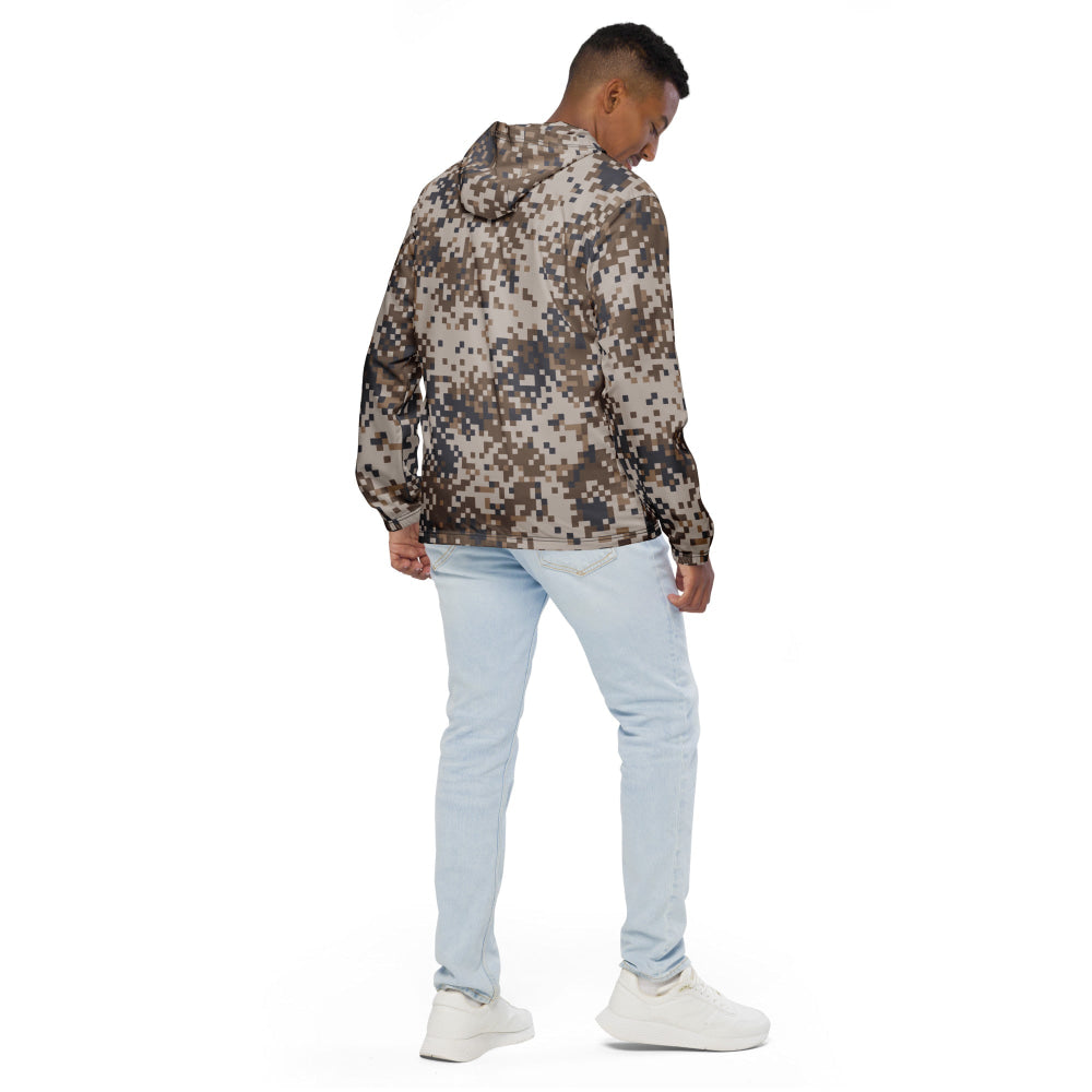 Latvian M07 LATPAT Desert CAMO Men’s windbreaker - Mens Windbreaker