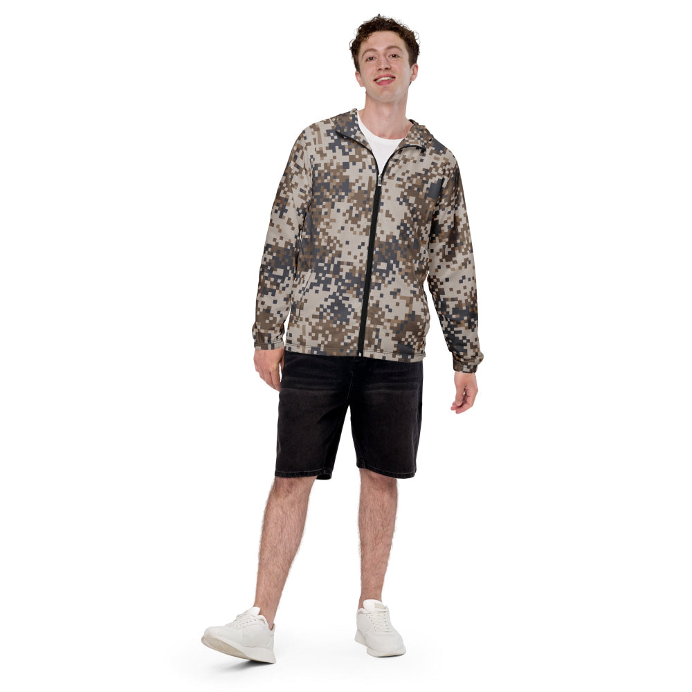 Latvian M07 LATPAT Desert CAMO Men’s windbreaker - Mens Windbreaker