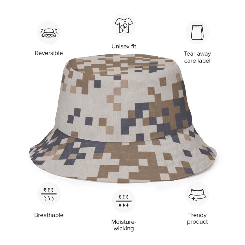 Latvian M07 LATPAT Desert CAMO Reversible bucket hat - Bucket Hat