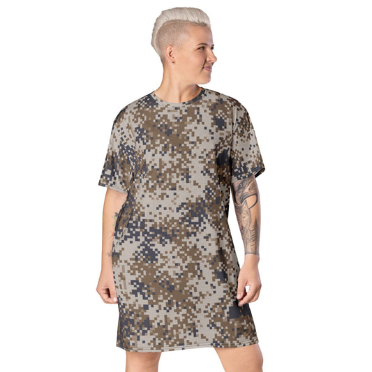 Latvian M07 LATPAT Desert CAMO T-shirt dress - 2XS - Womens T-Shirt Dress