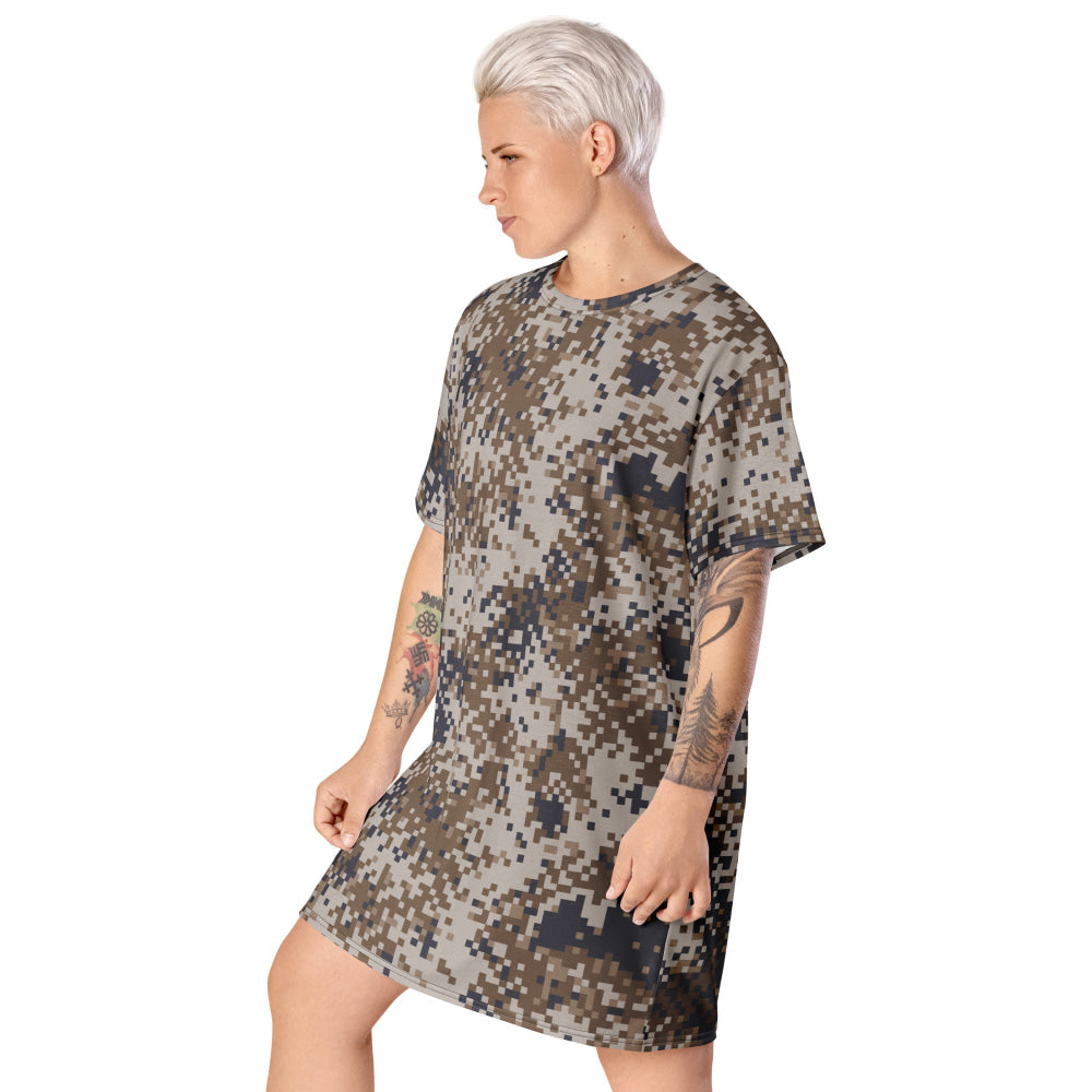 Latvian M07 LATPAT Desert CAMO T-shirt dress - Womens T-Shirt Dress