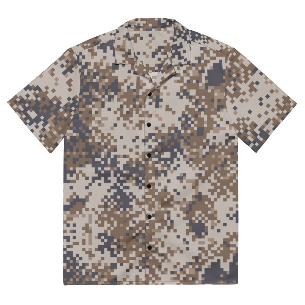 Latvian M07 LATPAT Desert CAMO Unisex button shirt - 2XS - Button Shirt