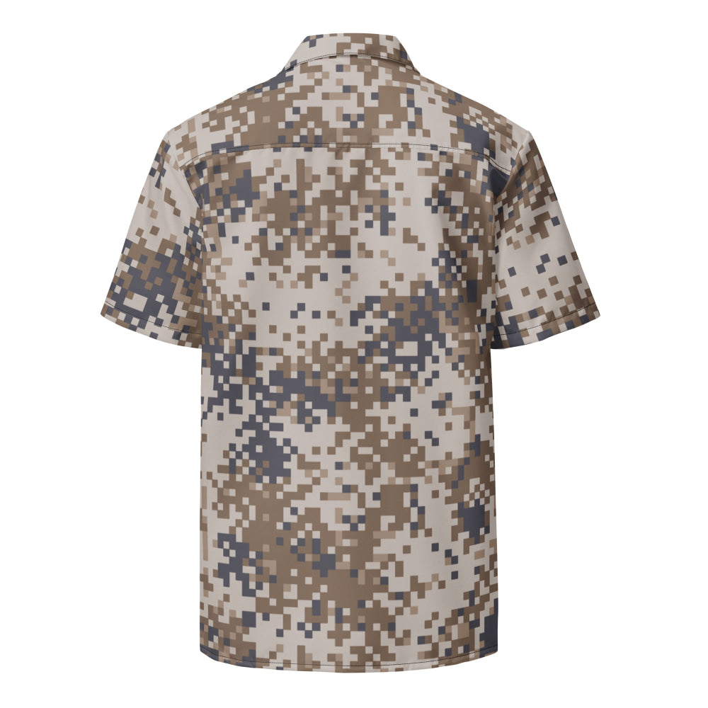 Latvian M07 LATPAT Desert CAMO Unisex button shirt - Button Shirt