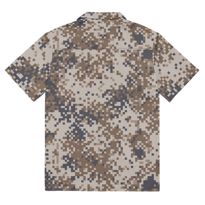 Latvian M07 LATPAT Desert CAMO Unisex button shirt - Button Shirt