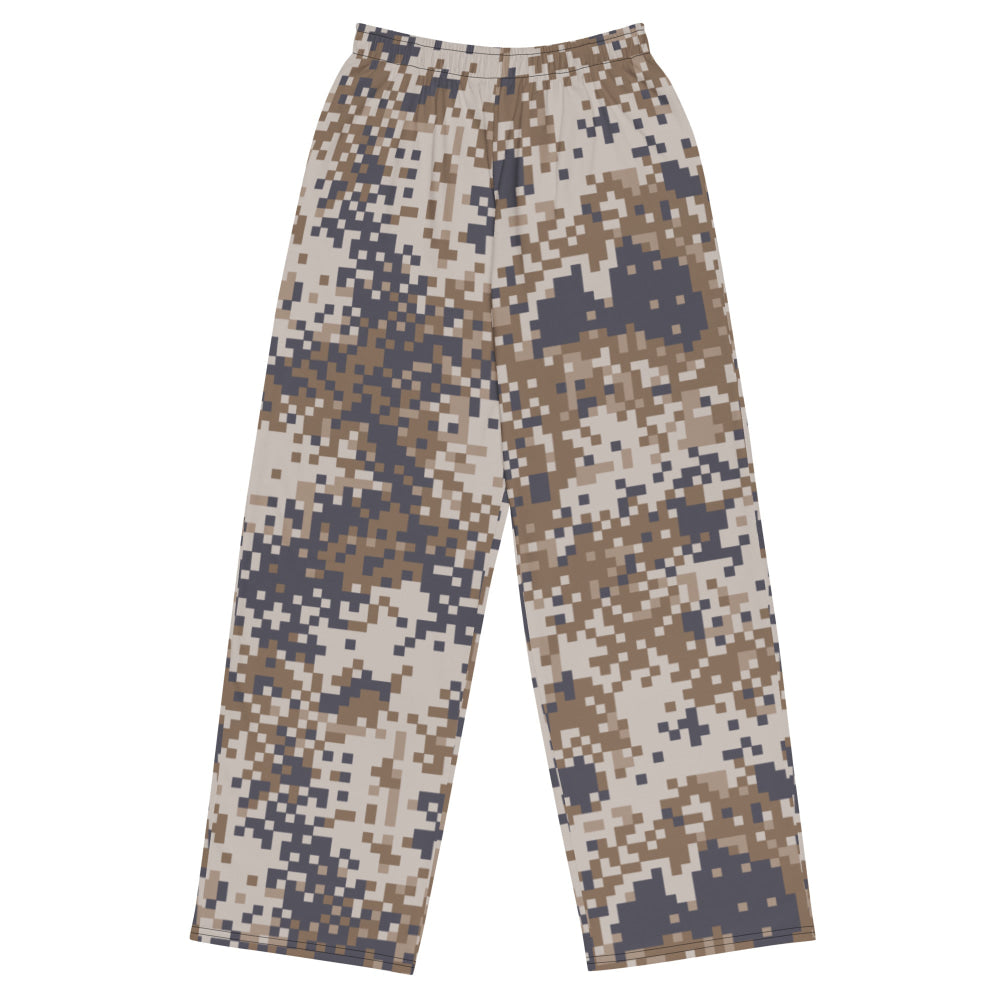 Latvian M07 LATPAT Desert CAMO unisex wide-leg pants - 2XS - Unisex Wide-Leg Pants