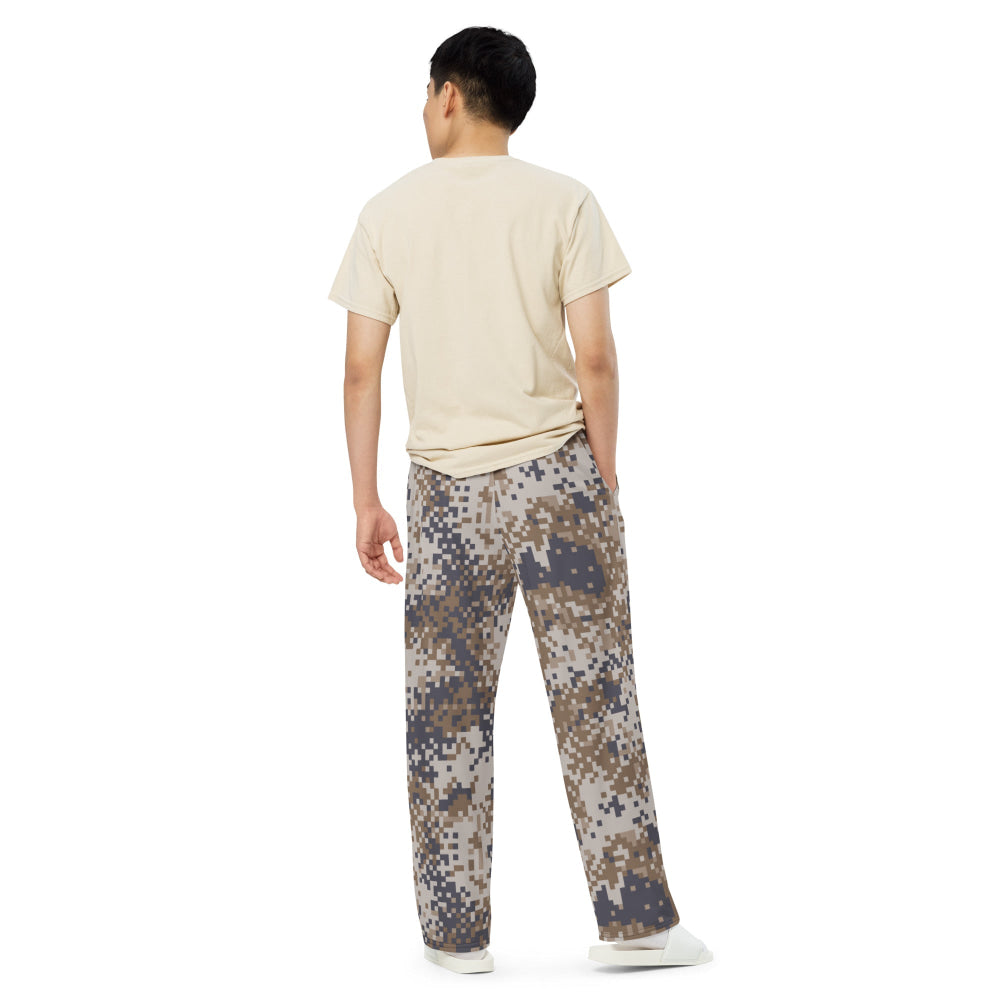 Latvian M07 LATPAT Desert CAMO unisex wide-leg pants - Unisex Wide-Leg Pants