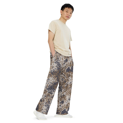 Latvian M07 LATPAT Desert CAMO unisex wide-leg pants - Unisex Wide-Leg Pants