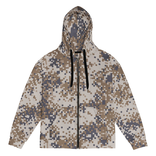 Latvian M07 LATPAT Desert CAMO Unisex zip hoodie - Zip Hoodie