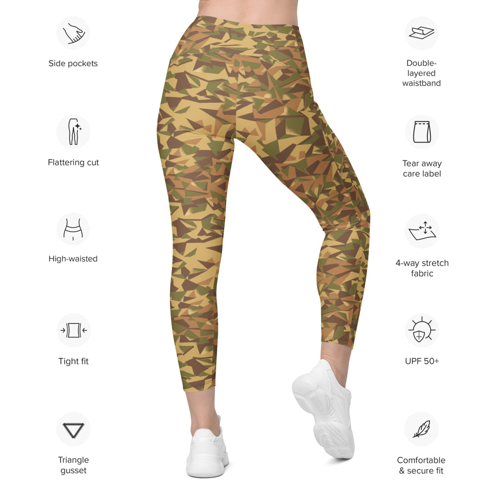 Latvian WoodLatPat CAMO Leggings with pockets - Womens With Pockets