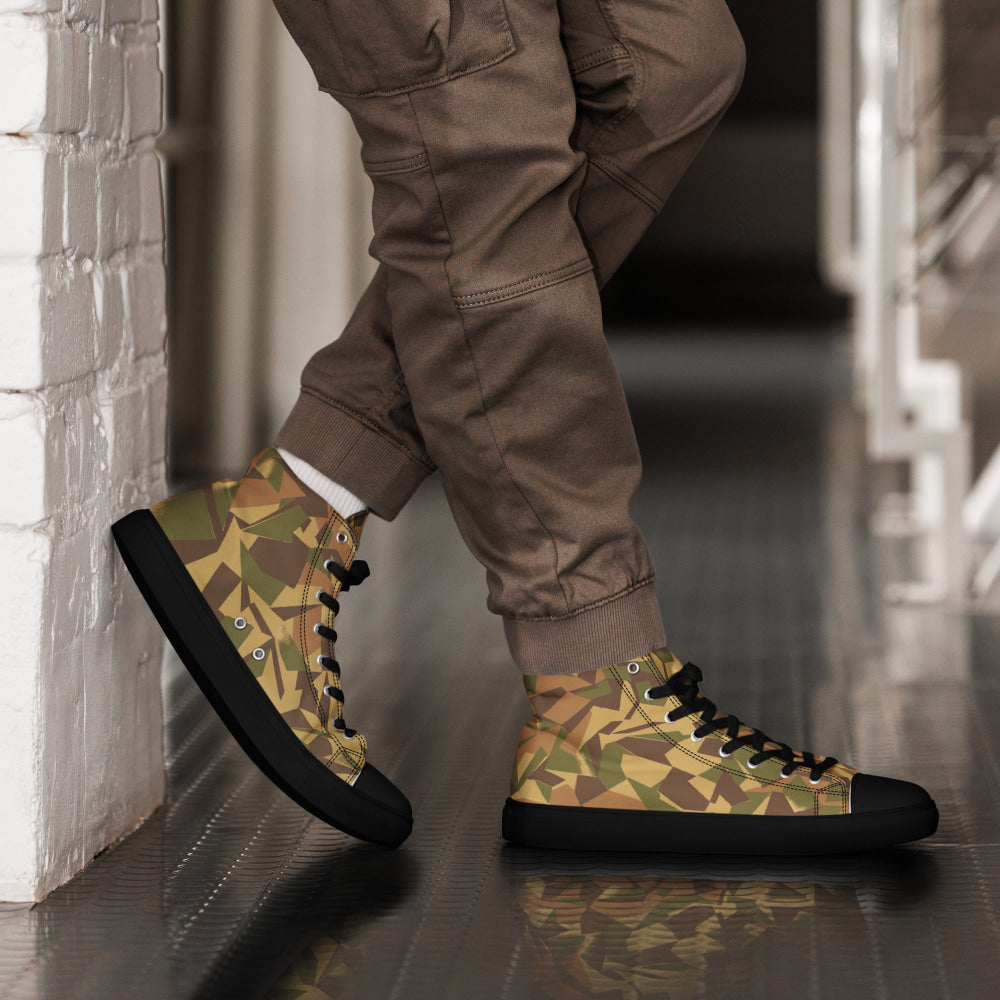 Latvian WoodLatPat CAMO Men’s high top canvas shoes - 5 - Mens High Top Canvas Shoes