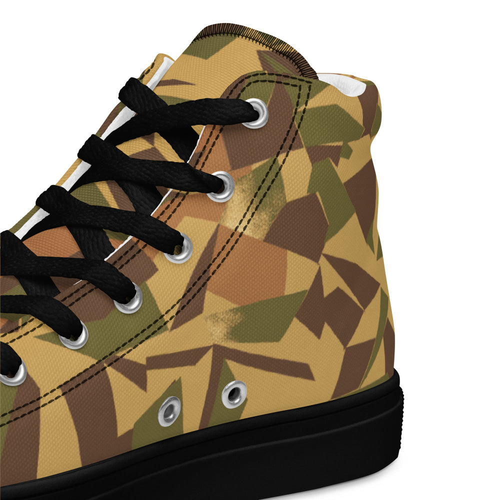 Latvian WoodLatPat CAMO Men’s high top canvas shoes - Mens High Top Canvas Shoes