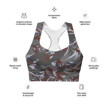 Lebanese Security Forces Al Darak Urban DPM CAMO Longline sports bra - Womens Sports Bra