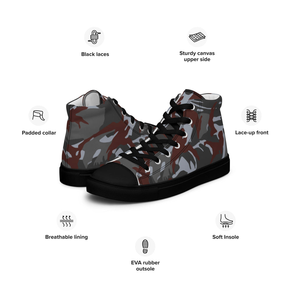 Lebanese Security Forces Al Darak Urban DPM CAMO Men’s high top canvas shoes - Mens High Top Canvas Shoes